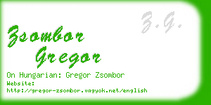 zsombor gregor business card